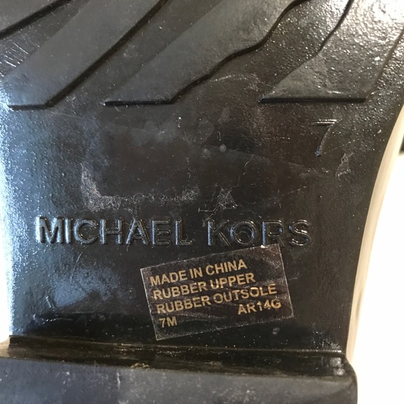 Michael Kors Black Rain Booties - Picture 6 of 8